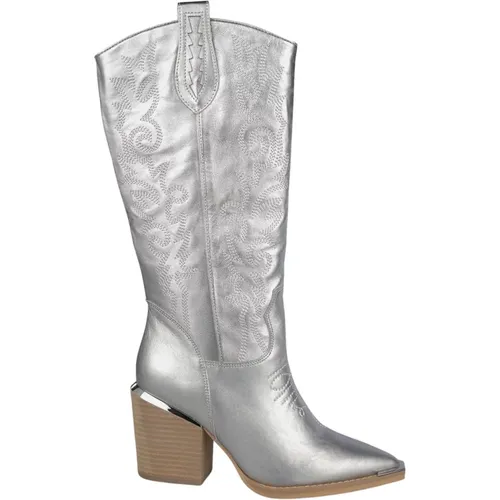 Embroidered Leather Cowboy Boots , female, Sizes: 5 UK, 4 UK, 3 UK, 6 UK - Alma en Pena - Modalova