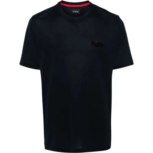 Navy Tee Shirt , male, Sizes: L, M, 2XL, S - Kiton - Modalova