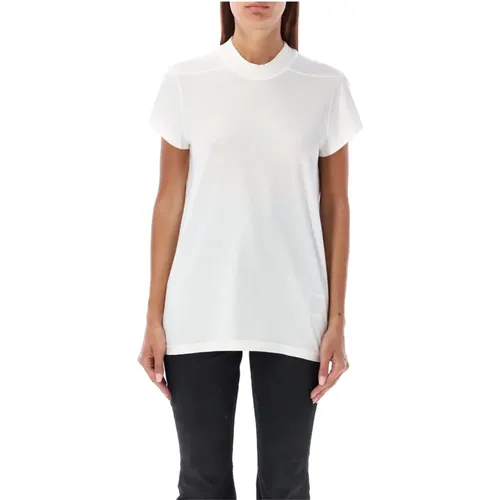 High-neck T-Shirt with Subtle Details , female, Sizes: S, L - Rick Owens - Modalova