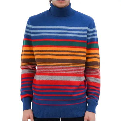 Gestreifter Rollkragenpullover , Herren, Größe: XL - At.P.Co - Modalova