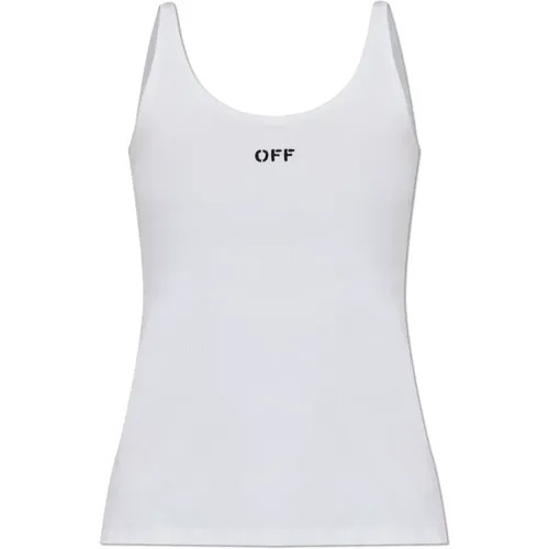 Off , Gestreiftes Oberteil , Damen, Größe: S - Off White - Modalova