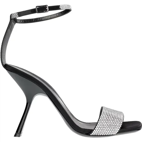 Silver Strass Sandal , female, Sizes: 3 UK, 7 UK, 5 1/2 UK, 4 1/2 UK, 5 UK, 6 UK - Sergio Rossi - Modalova