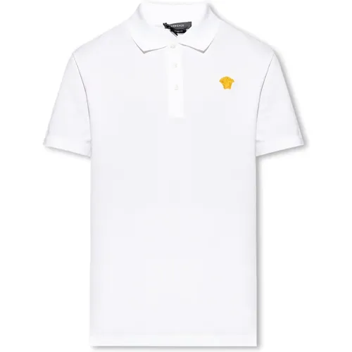 Poloshirt mit Medusa-Gesicht , Herren, Größe: S - Versace - Modalova