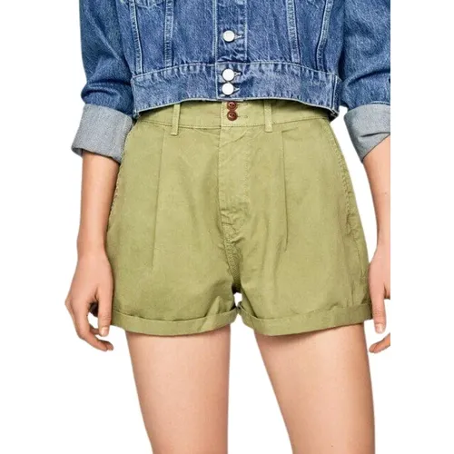 Chinos Style Shorts mit Doppelknopfverschluss , Damen, Größe: W24 - Pepe Jeans - Modalova