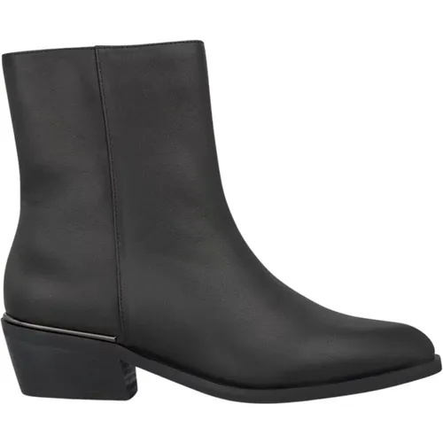 Zipper Flat Ankle Boot , female, Sizes: 9 UK, 7 UK, 6 UK, 4 UK, 5 UK, 8 UK, 2 UK, 3 UK - Alma en Pena - Modalova