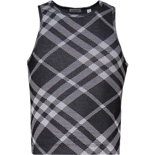 Vintage Check Print Sleeveless Sweater , Herren, Größe: XS - Burberry - Modalova