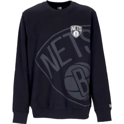 Brooklyn Nets Crewneck Sweatshirt , male, Sizes: L - new era - Modalova