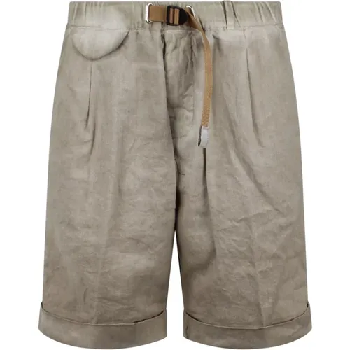 Leinen-Shorts mit verstellbarem Bund - White Sand - Modalova