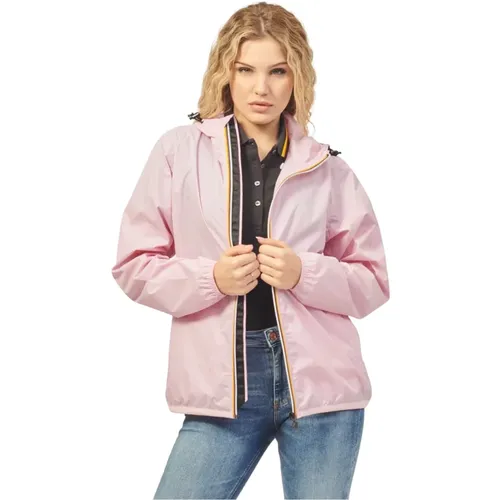 Rosa Packbare Windjacke , Damen, Größe: 2XL - K-way - Modalova