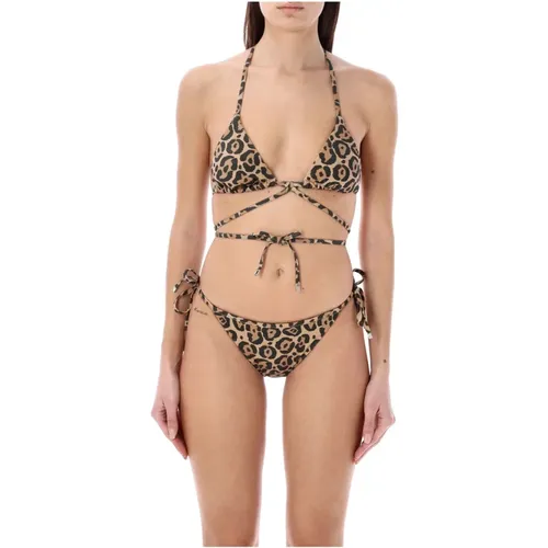 Jaguar Print Bikini Swimwear Ss24 , female, Sizes: L - Emporio Armani - Modalova