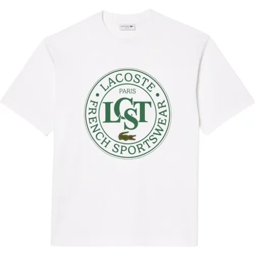 Bedrucktes Jersey Tee mit Krokodil-Logo , Herren, Größe: S - Lacoste - Modalova