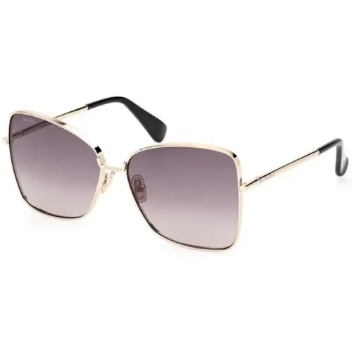 Gold Gradient Smoke Sunglasses , female, Sizes: 59 MM - Max Mara - Modalova