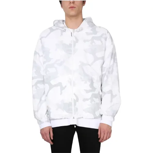 Camouflage Print Hooded Jacket , male, Sizes: L - Dolce & Gabbana - Modalova
