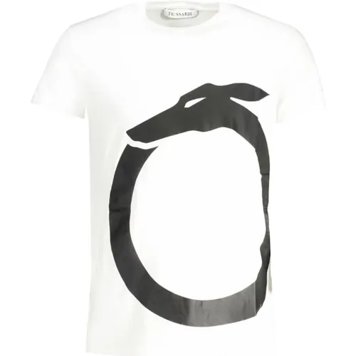 Print Logo Round Neck T-Shirt , male, Sizes: 2XL, M, XL, L, S - Trussardi - Modalova