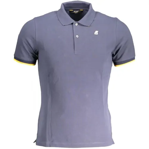 Blaues Baumwoll-Poloshirt mit Kurzen Ärmeln , Herren, Größe: XL - K-way - Modalova