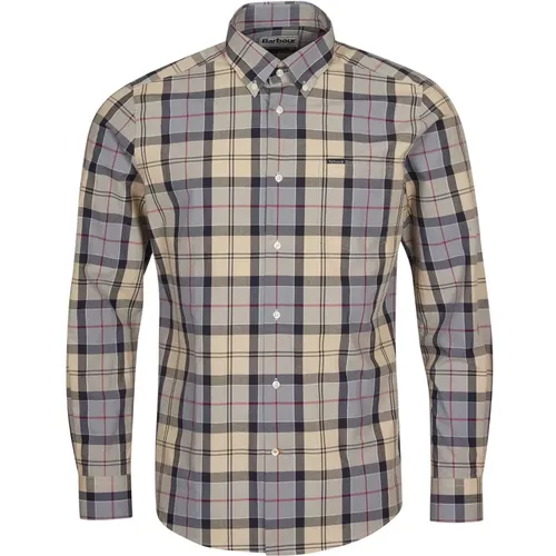 Tailored Shirt Dress in Tartan Design , male, Sizes: M - Barbour - Modalova