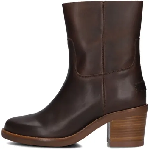 Braune Wildleder Stiefeletten Puk Ankie,Cognac Leder Stiefeletten - Shabbies - Modalova