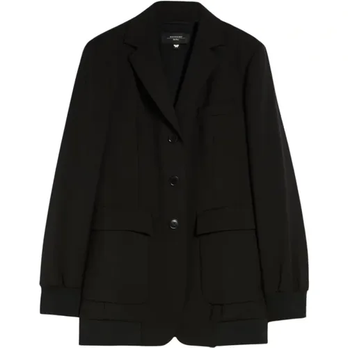 Wollmischung Einreiher Blazer , Damen, Größe: L - Max Mara Weekend - Modalova