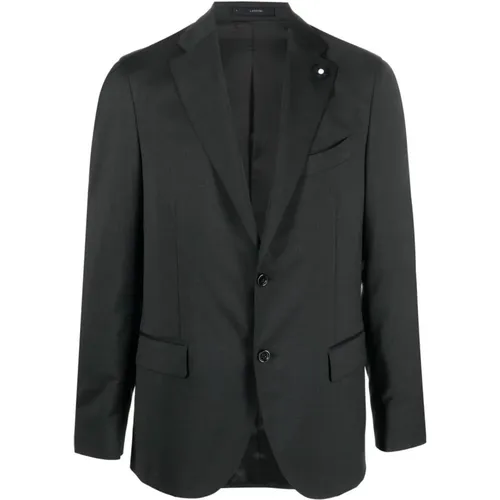 Grey Wool Blend Jacket , male, Sizes: 3XL, XL, 2XL - Lardini - Modalova