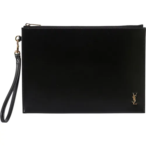 Clutch , male, Sizes: ONE SIZE - Saint Laurent - Modalova