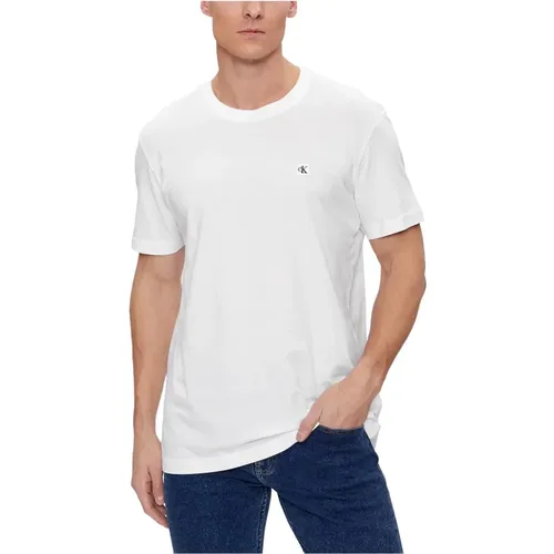 Besticktes Badge Herren T-Shirt , Herren, Größe: 2XL - Calvin Klein Jeans - Modalova