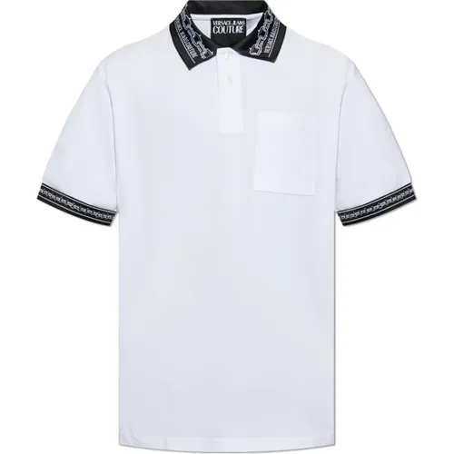 Logo Polo , Herren, Größe: M - Versace Jeans Couture - Modalova