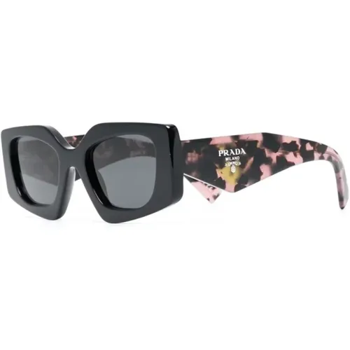 Schwarze Sonnenbrille mit Original-Etui , Damen, Größe: 51 MM - Prada - Modalova