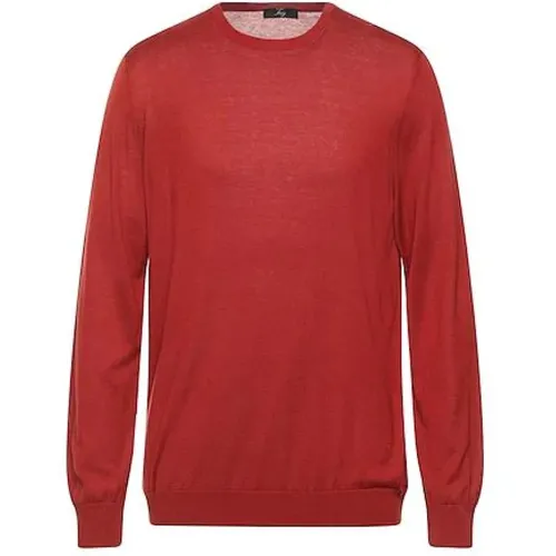 Fay , Maglione ,Red male, Sizes: L - Fay - Modalova