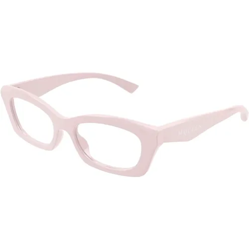 Stylische Brille Am0474O Farbe 005 , Damen, Größe: 52 MM - alexander mcqueen - Modalova