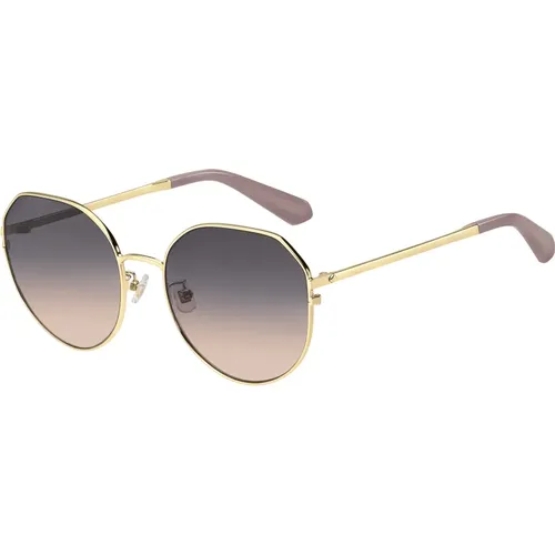 Pale Gold/Grey Brown Sunglasses Carlita , female, Sizes: 60 MM - Kate Spade - Modalova