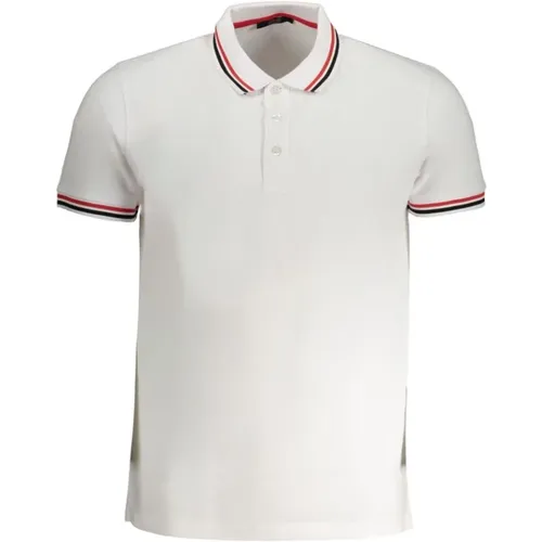 Weißes Baumwoll Polo Shirt mit Kurzen Ärmeln , Herren, Größe: 2XL - Cavalli Class - Modalova