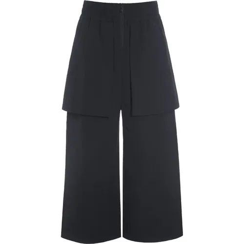 Schwarze Culotte Poplin Hose , Damen, Größe: 2XL - Bitte Kai Rand - Modalova