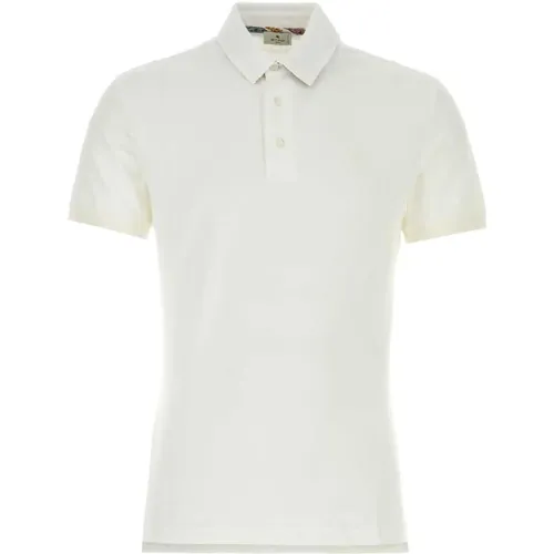 Weißes Piquet Polo Shirt,Weiße Blumen Polo Shirt - ETRO - Modalova