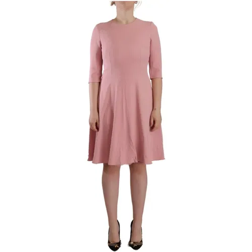 A-line Dress with 3/4 Sleeves , female, Sizes: M - Dolce & Gabbana - Modalova