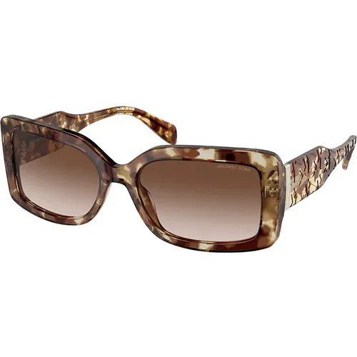 Corfu Tortoise Sunglasses , female, Sizes: 56 MM - Michael Kors - Modalova