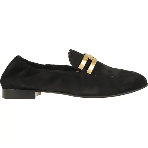 Schwarze Wildleder Loafers für Frauen , Damen, Größe: 37 EU - Aquazzura - Modalova