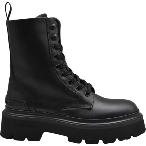 Schwarze Schnürschuhe Flache Schuhe Eleganter Stil , Damen, Größe: 38 EU - Woolrich - Modalova