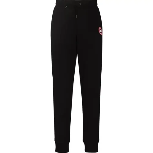 Rib-Knit Trousers with Zippered Back Pocket , male, Sizes: L - Canada Goose - Modalova