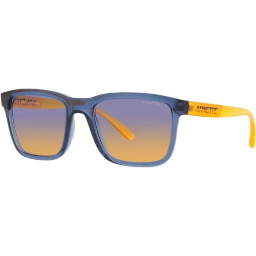 Lebowl Sonnenbrille Transparent Blau/Blau Orange Getönt , Herren, Größe: 54 MM - Arnette - Modalova