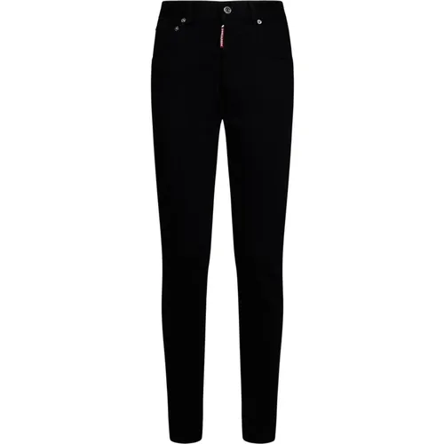 Schwarze Hose , Damen, Größe: 2XS - Dsquared2 - Modalova