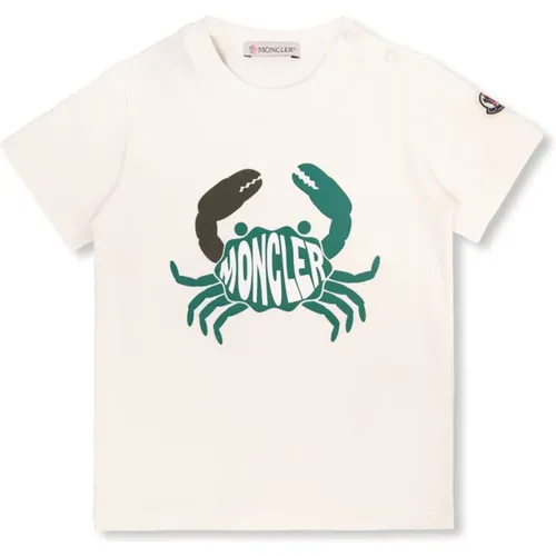 T-Shirt mit Krabbenmotiv Moncler - Moncler - Modalova