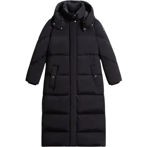 Schwarzer langer Parka mit Street-Style-Details - Woolrich - Modalova