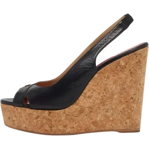 Pre-owned Leather sandals , female, Sizes: 7 UK - Carolina Herrera Pre-owned - Modalova