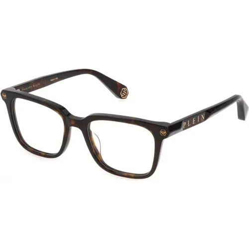 Stylish Eyewear Frames Shiny Dark Havana , unisex, Sizes: 53 MM - Philipp Plein - Modalova