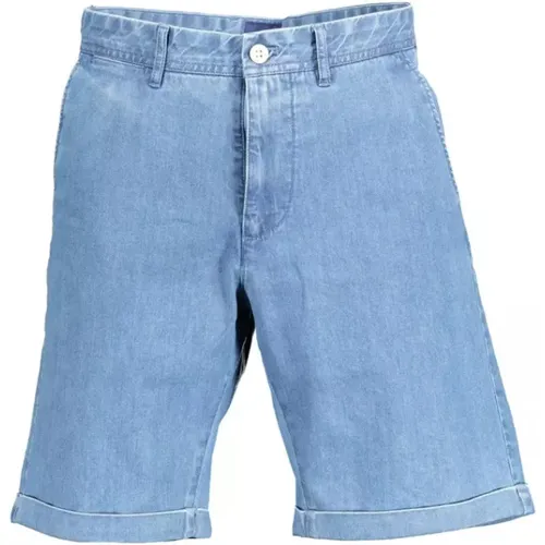 Hellblaue Baumwoll Bermuda Jeans , Herren, Größe: W31 - Gant - Modalova