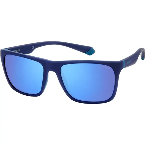 Matte Azure Sunglasses , unisex, Sizes: 57 MM - Polaroid - Modalova