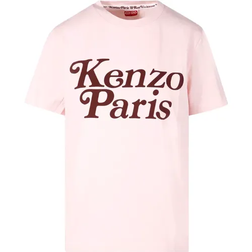 Faded Pink Loose T-Shirt Kenzo - Kenzo - Modalova