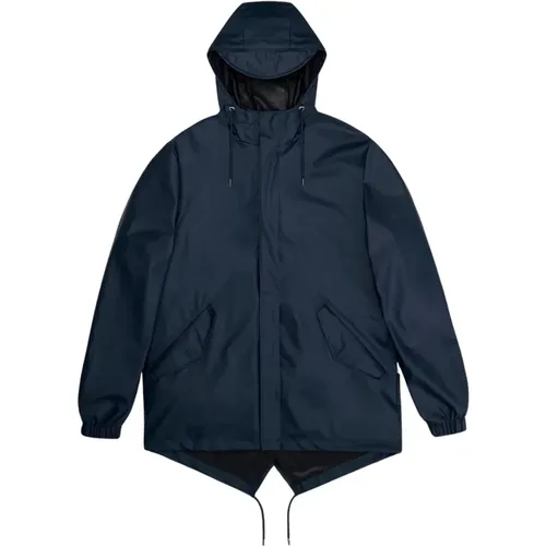 Minimalist Fishtail Jacket , male, Sizes: S, L, XL, M - Rains - Modalova