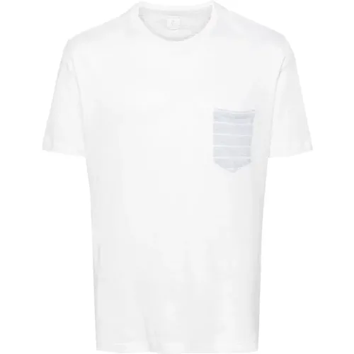 Leinen Brusttaschen T-Shirt - Eleventy - Modalova