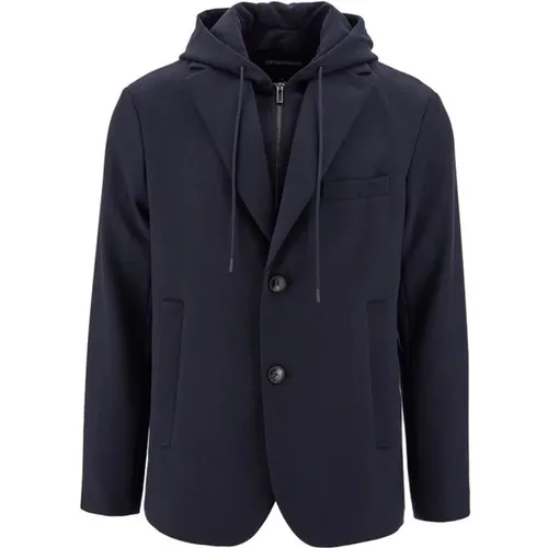 Blauer Blazer für Herren Aw23 , Herren, Größe: 4XL - Emporio Armani - Modalova